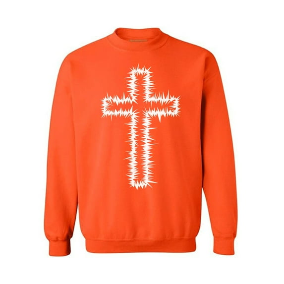 Awkward Styles White Cross Unisex Crewnecks Christian Crewneck for Her Cross Clothes Collection Jesus Cross Crewneck for Women Jesus Sweater for Men Christian Gifts Cross Outfit for Men and Women