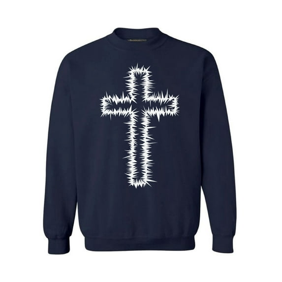 Awkward Styles White Cross Unisex Crewnecks Christian Crewneck for Her Cross Clothes Collection Jesus Cross Crewneck for Women Jesus Sweater for Men Christian Gifts Cross Outfit for Men and Women