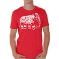 thumbnail image 1 of Awkward Styles White Elephant T Shirt for Men Patterned Shirts for Men Men's Fashion Collection Tracery Tshirt for Dad Indian Pattern T-Shirt for Men Gifts for Husband Elephant Shirts Animal T-Shirt, 1 of 4