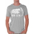 thumbnail image 1 of Awkward Styles White Elephant T Shirt for Men Patterned Shirts for Men Men's Fashion Collection Tracery Tshirt for Dad Indian Pattern T-Shirt for Men Gifts for Husband Elephant Shirts Animal T-Shirt, 1 of 4