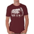 thumbnail image 1 of Awkward Styles White Elephant T Shirt for Men Patterned Shirts for Men Men's Fashion Collection Tracery Tshirt for Dad Indian Pattern T-Shirt for Men Gifts for Husband Elephant Shirts Animal T-Shirt, 1 of 4