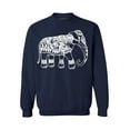 thumbnail image 1 of Awkward Styles White Elephant Unisex Crewneck Patterned Crewneck for Women Elephant Sweater for Him Tracery Sweater Indian Pattern Crewneck Elephant Crewnecks Animal Sweatshirt Animals Crewneck, 1 of 5