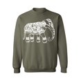 thumbnail image 1 of Awkward Styles White Elephant Unisex Crewneck Patterned Crewneck for Women Elephant Sweater for Him Tracery Sweater Indian Pattern Crewneck Elephant Crewnecks Animal Sweatshirt Animals Crewneck, 1 of 5
