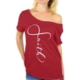 thumbnail image 1 of Awkward Styles White Off The Shoulder Tshirt for Women Christian Gifts for Wife Faith Ladies Off Shoulder Shirt Faith Clothing for Women Faith T Shirt for Her Christian Clothes Womens Shirt, 1 of 4