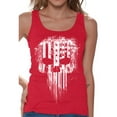 thumbnail image 1 of Awkward Styles White Skull Tank Top for Women USA Flag Shirts for Ladies Sniper Patriotic Tanks for Her America Lovers Gifts Military American Flag American Reaper Women's T Shirt Skeleton Tank Top, 1 of 4