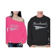 thumbnail image 1 of Awkward Styles Wife and Husband Couple Sweatshirts Matching Wife and Husband Sweaters for Couples Valentine's Day Gifts Husband Sweater Vintage Wife Off the Shoulder Sweatshirt Anniversary Gifts, 1 of 5