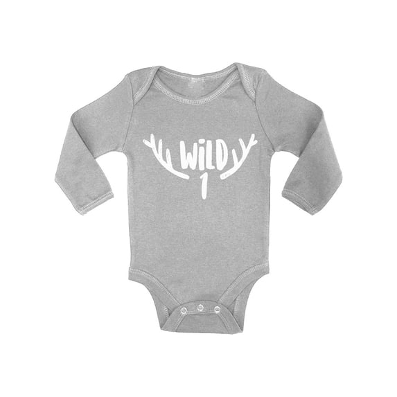 Awkward Styles Wild Bodysuit for Baby Boy 1st B-Day Bodysuit for Baby Funny Wildlife Newborn Outfit Birthday Gift Gifts One Piece Clothing for Kids Birthday Party Baby Bodysuit First Birthday
