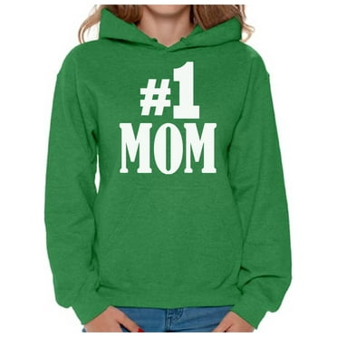 Awkward Styles Women's #1 Mom Graphic Hoodie Tops for Best Mom In The World