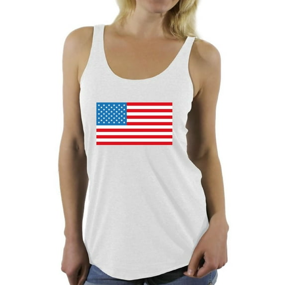 Awkward Styles Women's American Flag Graphic Racerback Tank Tops USA Flag Patriotic