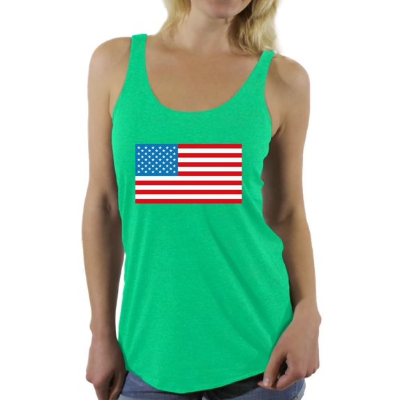 Awkward Styles Women's American Flag Graphic Racerback Tank Tops USA Flag Patriotic