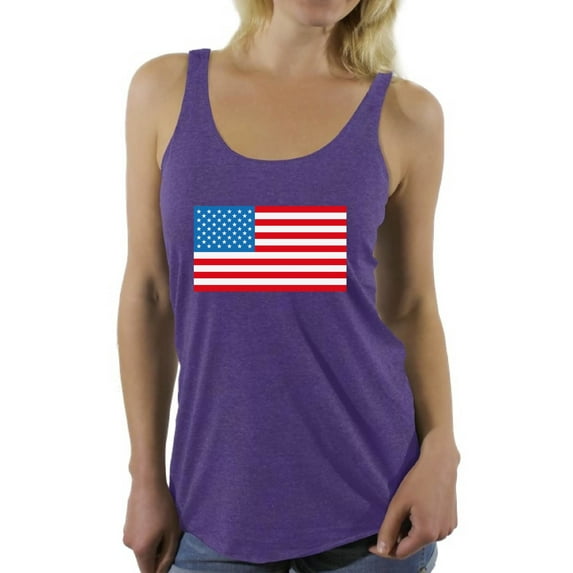 Awkward Styles Women's American Flag Graphic Racerback Tank Tops USA Flag Patriotic