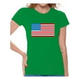 thumbnail image 1 of Awkward Styles Women's American Flag Graphic T-shirt Tops USA Flag Patriotic, 1 of 4