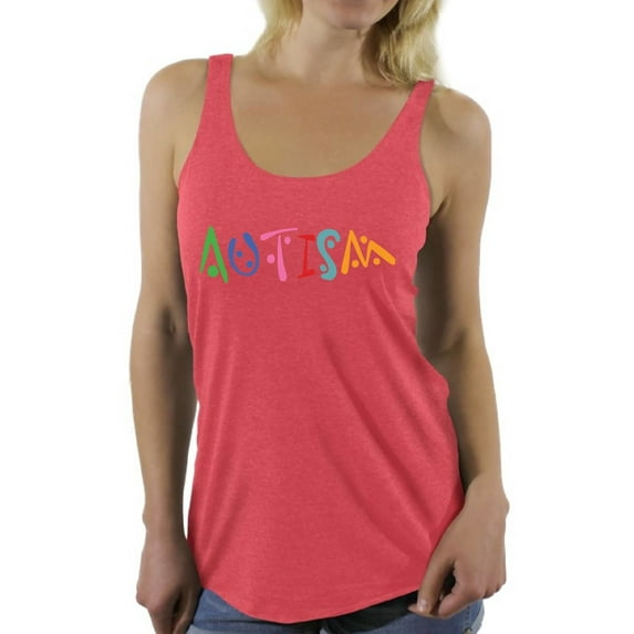 Awkward Styles Women's Autism Autistic Support Graphic Racerback Tank Tops for Autism Awareness