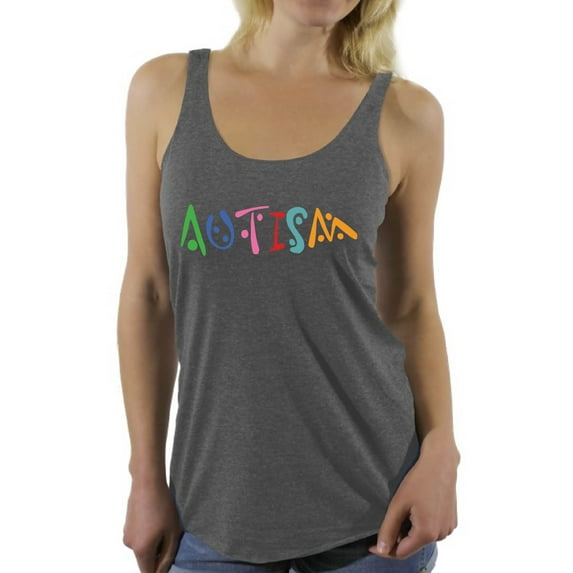 Awkward Styles Women's Autism Autistic Support Graphic Racerback Tank Tops for Autism Awareness