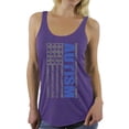 thumbnail image 1 of Awkward Styles Women's Autism Awareness American Flag Graphic Racerback Tank Tops, 1 of 4