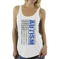 thumbnail image 1 of Awkward Styles Women's Autism Awareness American Flag Graphic Racerback Tank Tops, 1 of 4