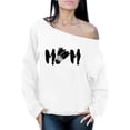 thumbnail image 1 of Awkward Styles Women's Badminton MOM Graphic Off Shoulder Tops Oversized Sweatshirt Black Badminton Bird Mother's Day Gift, 1 of 4