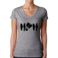 thumbnail image 1 of Awkward Styles Women's Badminton MOM V-neck T-shirt Black Badminton Bird Mother's Day Gift, 1 of 4