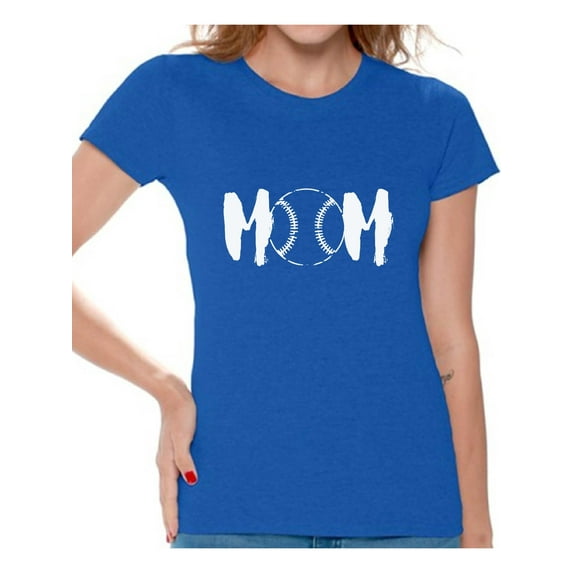 Awkward Styles Women's Baseball MOM Mothering Sport Mom Graphic T-shirt Tops White Mother's Day