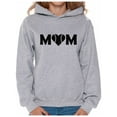 thumbnail image 1 of Awkward Styles Women's Baseball Mom Heart Graphic Hoodie Tops Black Sport Mom's Heart, 1 of 4