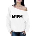 thumbnail image 1 of Awkward Styles Women's Baseball Mom Heart Graphic Off Shoulder Tops Oversized Sweatshirt Black Sport Mom's Heart, 1 of 4