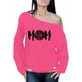 thumbnail image 1 of Awkward Styles Women's Basketball MOM Mothering Graphic Off Shoulder Tops Oversized Sweatshirt Black Mother's Day Gift, 1 of 4