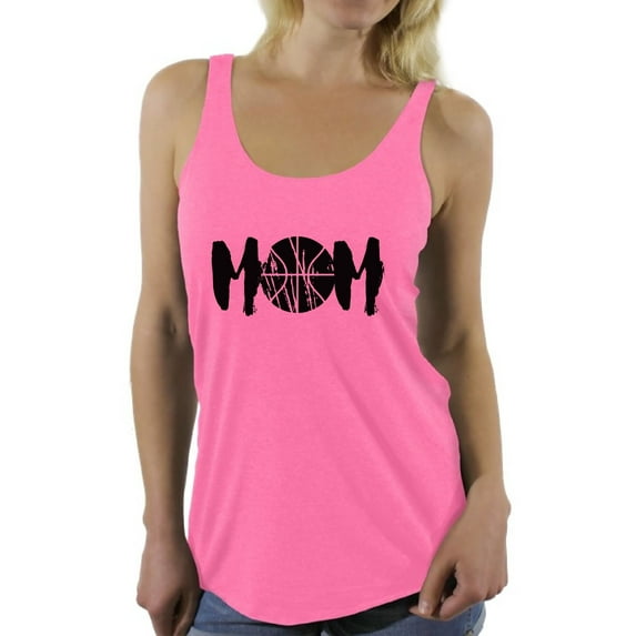 Awkward Styles Women's Basketball MOM Mothering Graphic Racerback Tank Tops Black Mother's Day Gift