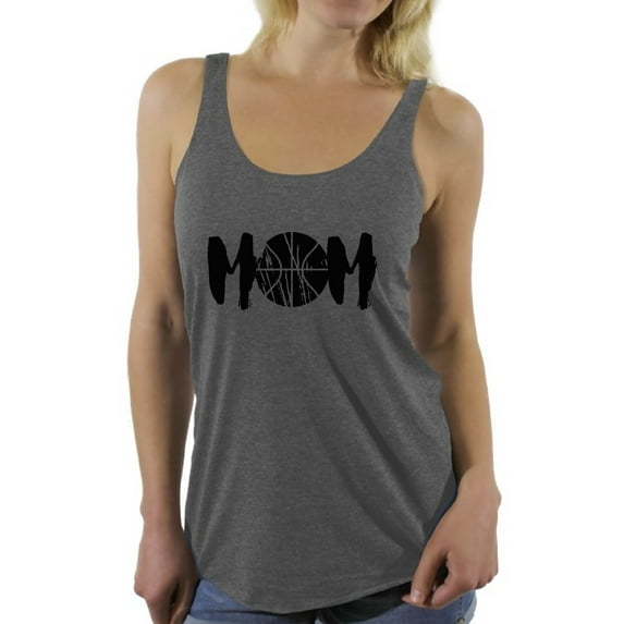Awkward Styles Women's Basketball MOM Mothering Graphic Racerback Tank Tops Black Mother's Day Gift