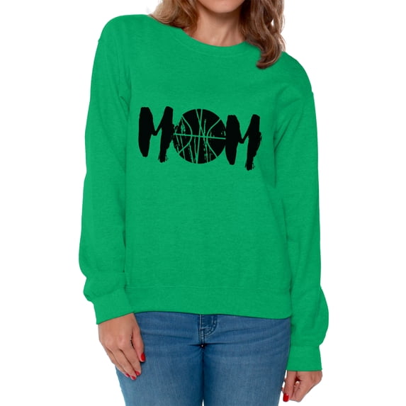 Awkward Styles Women's Basketball MOM Mothering Graphic Sweatshirt Tops Black Mother's Day Gift