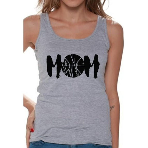 Awkward Styles Women's Basketball MOM Mothering Graphic Tank Tops Black Mother's Day Gift