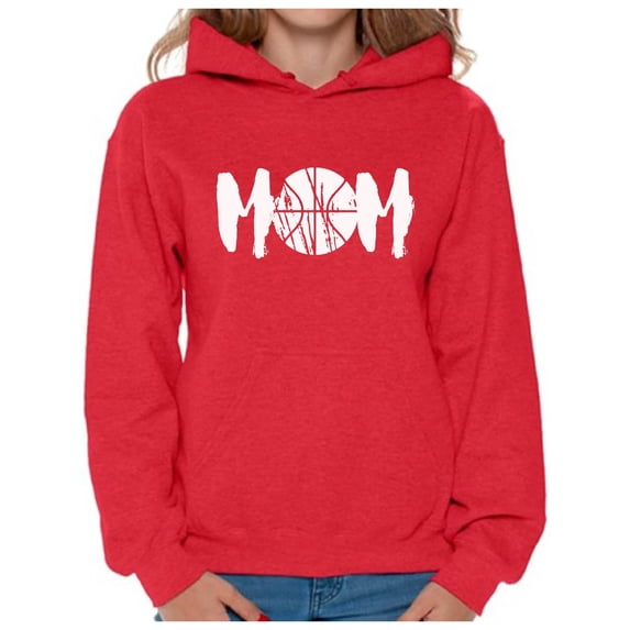 Awkward Styles Women's Basketball MOM Sport Mom Graphic Hoodie Tops White Mother's Day Gift Idea