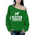 thumbnail image 1 of Awkward Styles Women's Beagle Mom Dog Lover Graphic Off Shoulder Tops Oversized Sweatshirt, 1 of 4