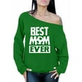 thumbnail image 1 of Awkward Styles Women's Best Mom Ever Graphic Off Shoulder Tops Oversized Sweatshirt Soccer Mom Gift Idea, 1 of 4