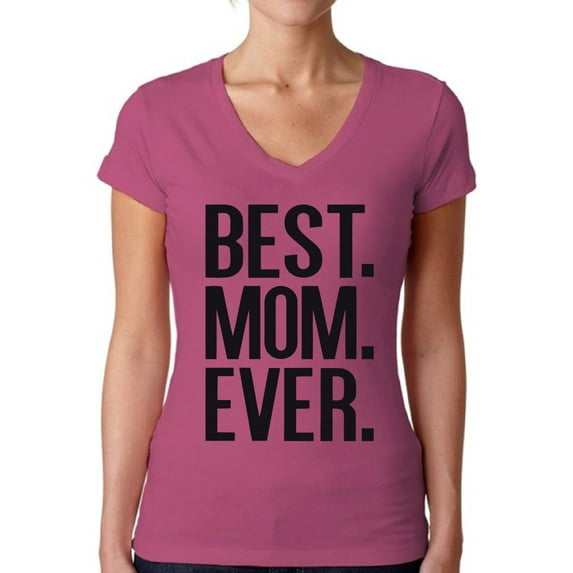 Awkward Styles Women's Best Mom Ever V-neck T-shirt Mother's Day Mothering