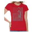 thumbnail image 1 of Awkward Styles Women's Brain Cancer Awareness Graphic T-shirt Tops Gray Ribbon, 1 of 4
