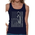 thumbnail image 1 of Awkward Styles Women's Brain Cancer Awareness Graphic Tank Tops Gray Ribbon, 1 of 4