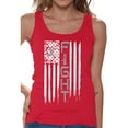 thumbnail image 1 of Awkward Styles Women's Brain Cancer Graphic Tank Tops Distressed American Flag Fight Gray Ribbon, 1 of 4