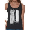 thumbnail image 1 of Awkward Styles Women's Brain Cancer Graphic Tank Tops Distressed American Flag Fight Gray Ribbon, 1 of 4