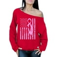 thumbnail image 1 of Awkward Styles Women's Breast Cancer Awareness Graphic Off Shoulder Tops Oversized Sweatshirt Pink Ribbon, 1 of 4