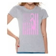 thumbnail image 1 of Awkward Styles Women's Breast Cancer Awareness Graphic T-shirt Tops Pink Ribbon, 1 of 4