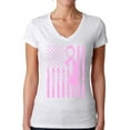 thumbnail image 1 of Awkward Styles Women's Breast Cancer Awareness V-neck T-shirt Pink Ribbon, 1 of 4