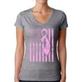 thumbnail image 1 of Awkward Styles Women's Breast Cancer Awareness V-neck T-shirt Pink Ribbon, 1 of 4