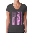 thumbnail image 1 of Awkward Styles Women's Breast Cancer Awareness V-neck T-shirt Pink Ribbon, 1 of 4