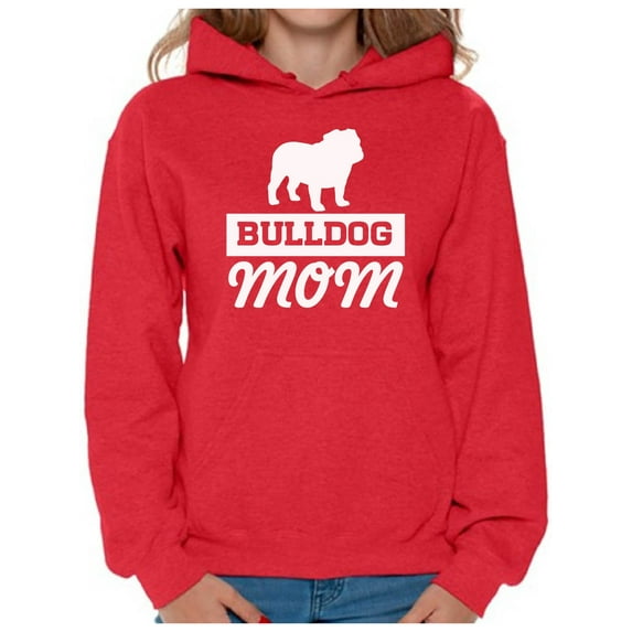 Awkward Styles Women's Bulldog Mom Graphic Hoodie Tops Dog Lover Mom's Gift