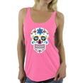 thumbnail image 1 of Awkward Styles Women's Colorful Skull Graphic Racerback Tank Tops Candy Skull Dia De Los Muertos, 1 of 4