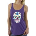 thumbnail image 1 of Awkward Styles Women's Colorful Skull Graphic Racerback Tank Tops Candy Skull Dia De Los Muertos, 1 of 4