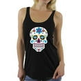 thumbnail image 1 of Awkward Styles Women's Colorful Skull Graphic Racerback Tank Tops Candy Skull Dia De Los Muertos, 1 of 4
