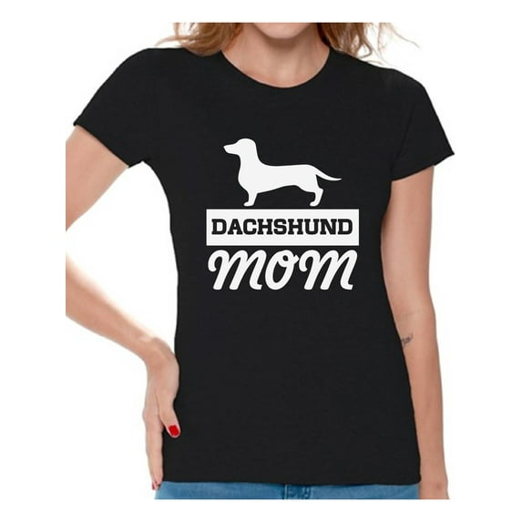 Awkward Styles Women's Dachshund Mom Dog Lover Graphic T-shirt Tops Dachsie