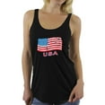 thumbnail image 1 of Awkward Styles Women's Distressed USA Flag Graphic Racerback Tank Tops USA Independence Day 4th Of July, 1 of 4