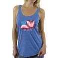 thumbnail image 1 of Awkward Styles Women's Distressed USA Flag Graphic Racerback Tank Tops USA Independence Day 4th Of July, 1 of 4